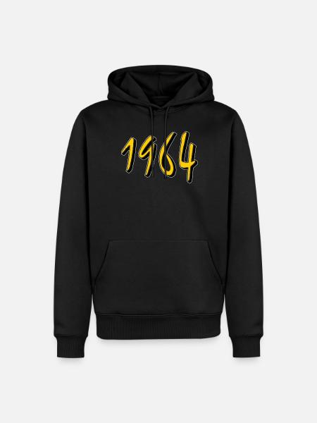 ANNÉE D’ANNIVERSAIRE 1964 - Sweat à capuche Premium bio Homme - noir