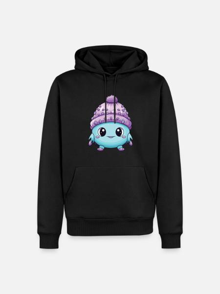 Cold Winter Virus Comic - Men’s Premium Organic Hoodie - black