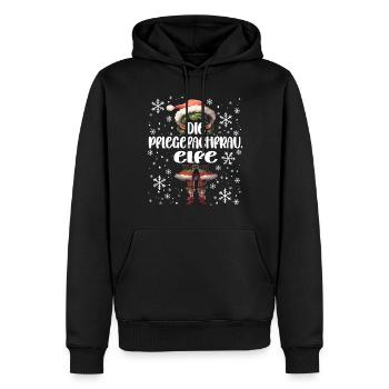 Weihnachtsoutfit Pflegefachfrau Wichtel - Männer Premium Bio Hoodie - Schwarz - Vorne - Nico (187cm)