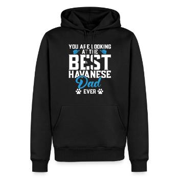 Gifts for Havanese Dog Lovers - Männer Premium Bio Hoodie - Schwarz - Vorne - Nico (187cm)