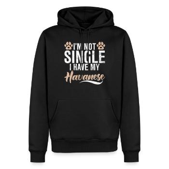 Gifts for Havanese Dog Lovers - Men’s Premium Organic Hoodie - black - Front - Nico (187cm)