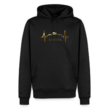 Athen Skyline Herzschlag Griechenland Akropolis - Männer Premium Bio Hoodie - Schwarz - Vorne - Nico (187cm)