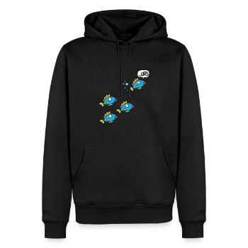 Péter poisson cadeau pour les vacances vacances - Sweat à capuche Premium bio Homme - noir - Devant - Nico (187cm)