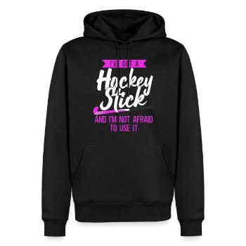 Field Hockey I've Got A Hockey - Männer Premium Bio Hoodie - Schwarz - Vorne - Nico (187cm)