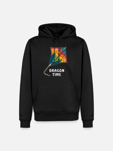 DRACHEN AUTUMN DRAGON TIME - Men’s Premium Organic Hoodie - black