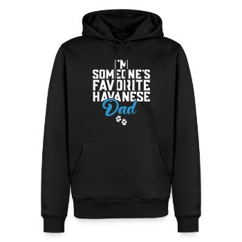 Gifts for Havanese Dog Lovers - Men’s Premium Organic Hoodie - black - Front - Nico (187cm)