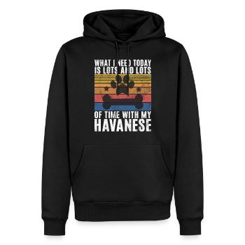 Gifts for Havanese Dog Lovers - Männer Premium Bio Hoodie - Schwarz - Vorne - Nico (187cm)