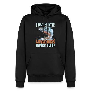 Fischen Forelle Lachs Fischer Angler Barsch - Männer Premium Bio Hoodie - Schwarz - Vorne - Nico (187cm)