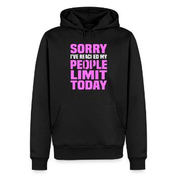 Misanthrope Antisocial Introverti - Sweat à capuche Premium bio Homme - noir - Devant - Nico (187cm)