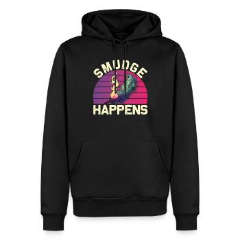 Smudge Sage Feather Spirituelle Hexerei - Männer Premium Bio Hoodie - Schwarz - Vorne - Nico (187cm)