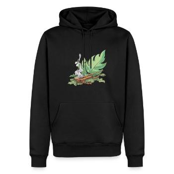 Smudge Sage plume sorcellerie spirituelle - Sweat à capuche Premium bio Homme - noir - Devant - Nico (187cm)