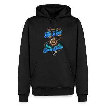 Kapitän Geschenk für Seefahrer Fähre Segeln I - Männer Premium Bio Hoodie - Schwarz - Vorne - Nico (187cm)