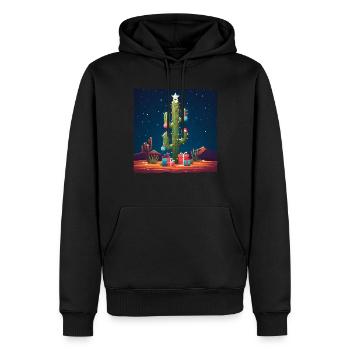 Arbre de Noël Cactus Deserts - Sweat à capuche Premium bio Homme - noir - Devant - Nico (187cm)