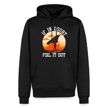 Wingsurfing Foil Wing Wing Boarding Wing Foiling - Männer Premium Bio Hoodie - Schwarz - Vorne - Nico (187cm)