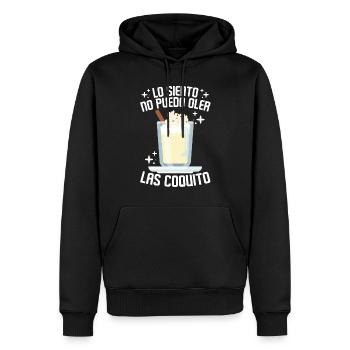 Porto Rico Lait de poule portoricain - Sweat à capuche Premium bio Homme - noir - Devant - Nico (187cm)