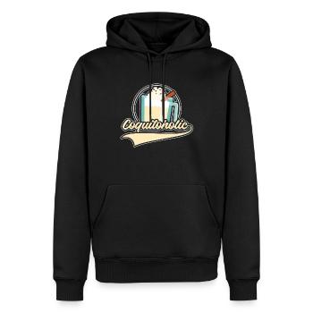 Puerto Rico Puerto-ricanischer - Männer Premium Bio Hoodie - Schwarz - Vorne - Nico (187cm)