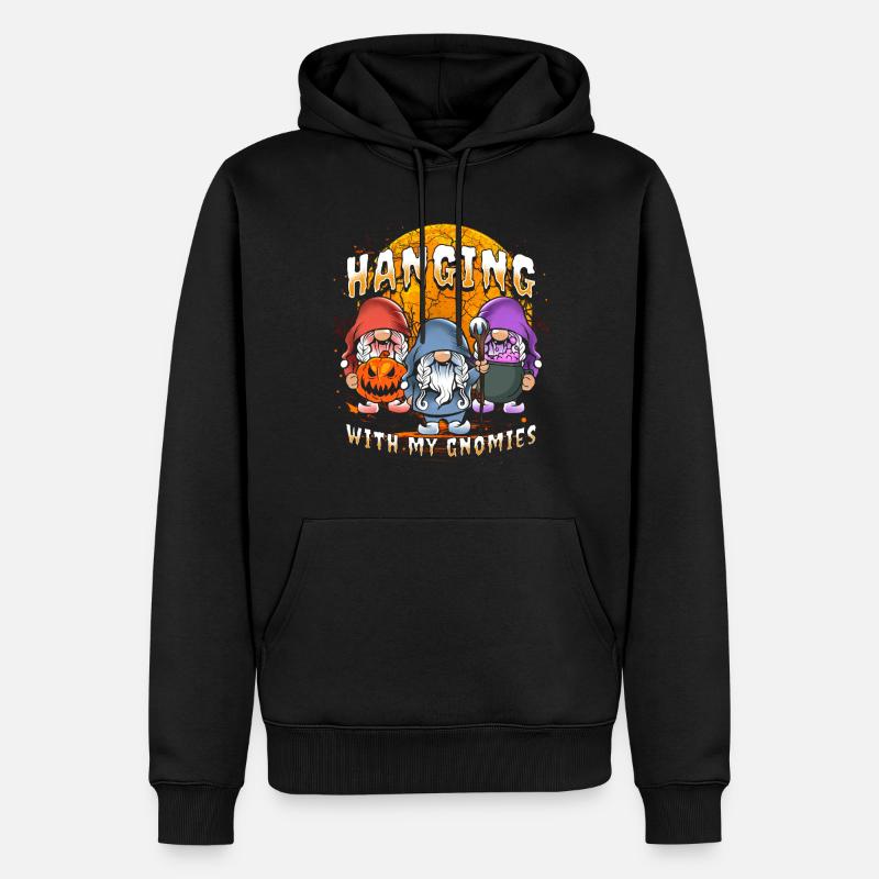 Traîner avec mes gnomies - Sweat à capuche Premium bio Homme - noir