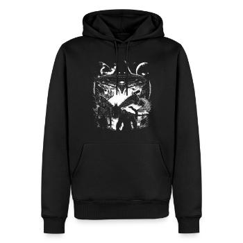 Kryptozoologie Kryptiden Crew - Männer Premium Bio Hoodie - Schwarz - Vorne - Nico (187cm)