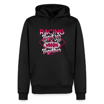 Race Frau Racing Quotes Car Racer -Fahrer - Männer Premium Bio Hoodie - Schwarz - Vorne - Nico (187cm)