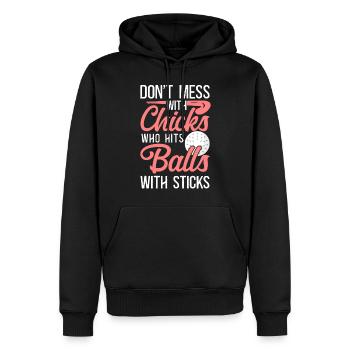 Field Hockey Adult Humor Don't - Men’s Premium Organic Hoodie - black - Front - Nico (187cm)