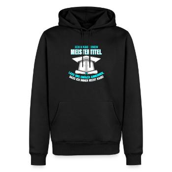 Meistertitel Geschenk für Meisterbrief - Männer Premium Bio Hoodie - Schwarz - Vorne - Nico (187cm)