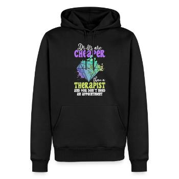 Embroidery Craft Hobby Diamond Painter Diamond - Men’s Premium Organic Hoodie - black - Front - Nico (187cm)