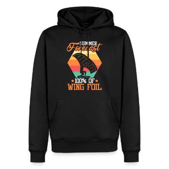 Wingsurfing Foil Wing Wing Boarding Wing Foiling - Männer Premium Bio Hoodie - Schwarz - Vorne - Nico (187cm)