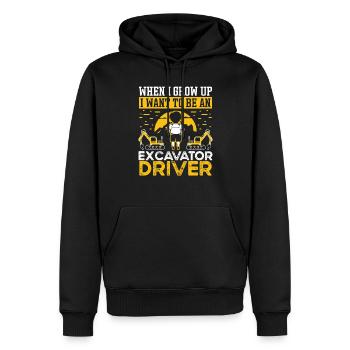 Baggerfahrer Veulent Être Excavateur Conducteur Bagger - Sweat à capuche Premium bio Homme - noir - Devant - Nico (187cm)