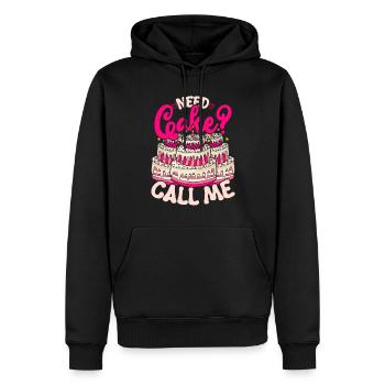 Cake Artist Konditor Need Cake? Call Me - Männer Premium Bio Hoodie - Schwarz - Vorne - Nico (187cm)