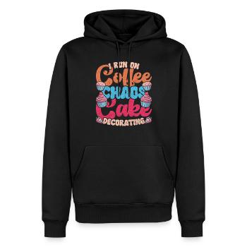 Pâtissier, pâtissier, pâtissier - Sweat à capuche Premium bio Homme - noir - Devant - Nico (187cm)