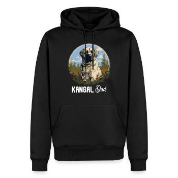 Kangal - Männer Premium Bio Hoodie - Schwarz - Vorne - Nico (187cm)