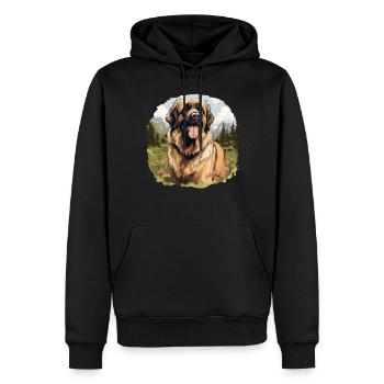 Leonberger - Männer Premium Bio Hoodie - Schwarz - Vorne - Nico (187cm)