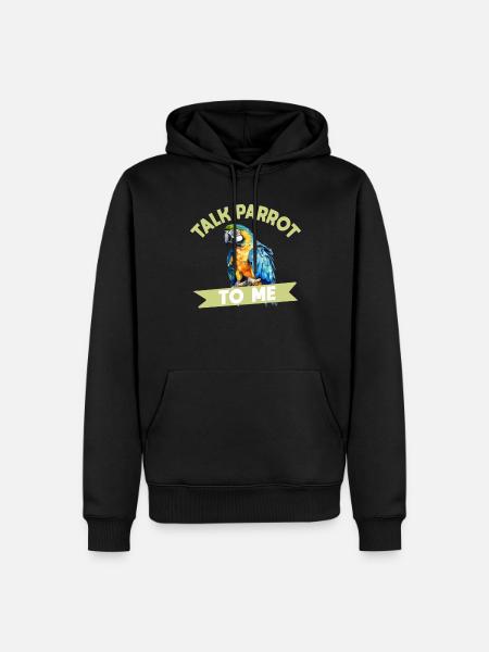 Budgie Parrot Bird Parakeet Owner - Men’s Premium Organic Hoodie - black