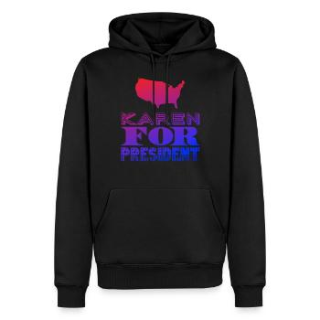 Karen for President - Männer Premium Bio Hoodie - Schwarz - Vorne - Nico (187cm)