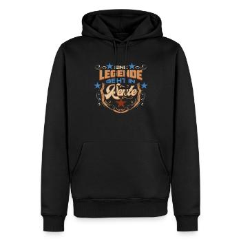 Rentner Geschenk für Ruhestand Legende Geht In - Männer Premium Bio Hoodie - Schwarz - Vorne - Nico (187cm)