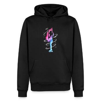 Cadeau de patineur artistique pour le patinage artistique - Sweat à capuche Premium bio Homme - noir - Devant - Nico (187cm)