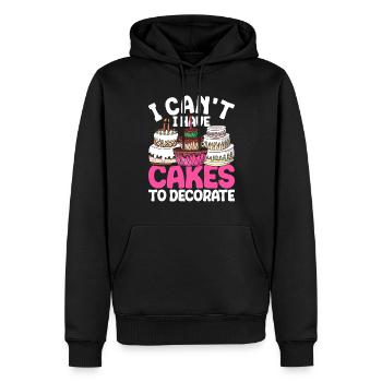 Pâtissier, Pâtissier, Pâtissier - Sweat à capuche Premium bio Homme - noir - Devant - Nico (187cm)
