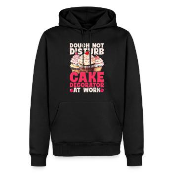 Pâtissier, Pâtissier, Pâtissier - Sweat à capuche Premium bio Homme - noir - Devant - Nico (187cm)