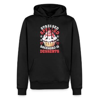 Cake Artist Pâtissier Pâtissier Pâtissier - Sweat à capuche Premium bio Homme - noir - Devant - Nico (187cm)