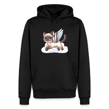Siamkatze Engel Himmlische Flügel - Männer Premium Bio Hoodie - Schwarz - Vorne - Nico (187cm)