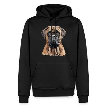 Mastiff - Männer Premium Bio Hoodie - Schwarz - Vorne - Nico (187cm)