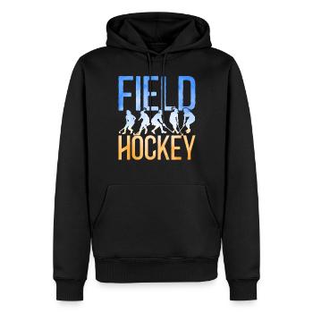 Field Hockey Watercolor Field - Männer Premium Bio Hoodie - Schwarz - Vorne - Nico (187cm)