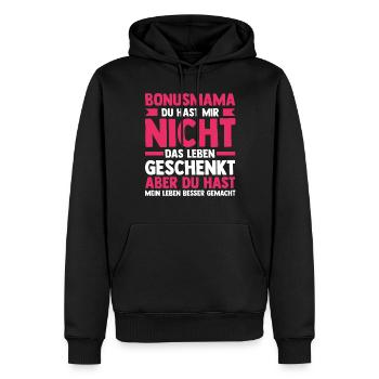 Stiefmutter Stiefmama Bonusmama - Männer Premium Bio Hoodie - Schwarz - Vorne - Nico (187cm)