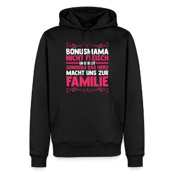 Stiefmutter Stiefmama Bonusmama - Männer Premium Bio Hoodie - Schwarz - Vorne - Nico (187cm)