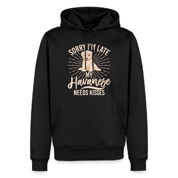 Gifts for Havanese Dog Lovers - Männer Premium Bio Hoodie - Schwarz - Vorne - Nico (187cm)