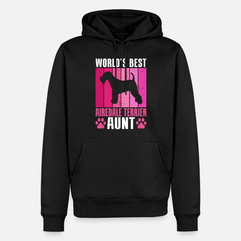 Cadeaux Airedale Terrier - Sweat à capuche Premium bio Homme - noir