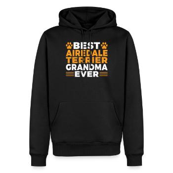 Airedale Terrier Gifts - Männer Premium Bio Hoodie - Schwarz - Vorne - Nico (187cm)