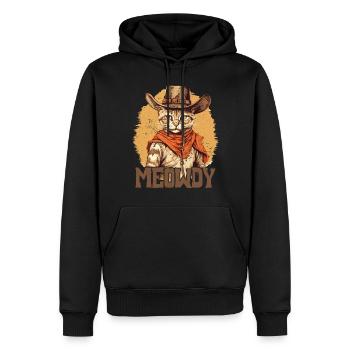 Meowdy Cat Miow chapeau de Cowboy Country Music Texas - Sweat à capuche Premium bio Homme - noir - Devant - Nico (187cm)