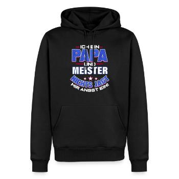Meister Abschluss Papa Geschenk Meisterbrief - Männer Premium Bio Hoodie - Schwarz - Vorne - Nico (187cm)
