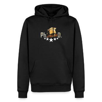 Ph.D. Geschenk Doktor Abschluss Doktortitel - Männer Premium Bio Hoodie - Schwarz - Vorne - Nico (187cm)
